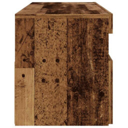 Berkfield Modern Tv Cabinet With Led Lights Old Wood 120X35X40 Cm Engineered Wood - thumbnail 8