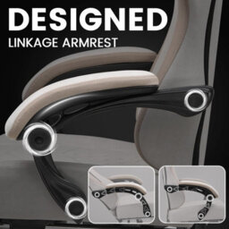 Gtplayer Fabric Gaming Chair With Footrest, Computer Chairs For Adults With Pocket Spring Cushion Ergonomic For Home Office, Ivory - thumbnail 6