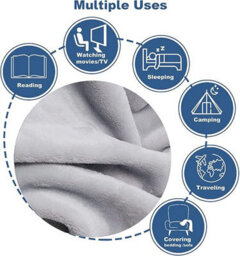 Casabella Deluxe Soft Faux Fur Mink Fleece Throw Blanket - thumbnail 3