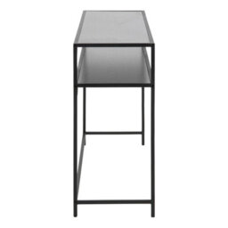 Furniture To Go Seaford Black Metal Console Table With Black Top - thumbnail 3