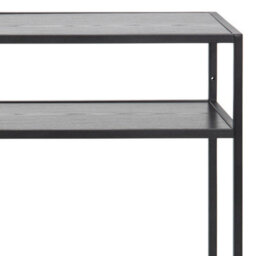Furniture To Go Seaford Black Metal Console Table With Black Top - thumbnail 6
