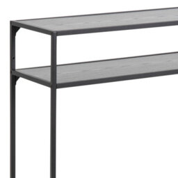 Furniture To Go Seaford Black Metal Console Table With Black Top - thumbnail 5