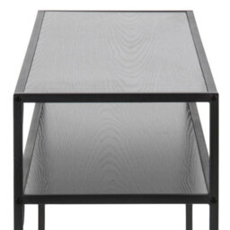 Furniture To Go Seaford Black Metal Console Table With Black Top - thumbnail 7