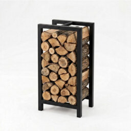 Levede Firewood Rack Steel Fireplace Log Holder Compact Wood Storage,black - thumbnail 2