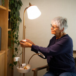 Daylight Anita Crafting Floor Lamp With Magnifier Phone Holder & 2600 Lux Led Lighting - thumbnail 5