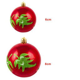 Christmas Tree World 8Cm Hand Painted Shatterproof Bauble Design 33 (12 Pack) - thumbnail 4