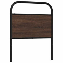 Berkfield Headboard Brown Oak 75 Cm Steel And Engineered Wood - thumbnail 5