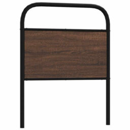 Berkfield Headboard Brown Oak 75 Cm Steel And Engineered Wood