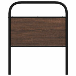 Berkfield Headboard Brown Oak 75 Cm Steel And Engineered Wood - thumbnail 3