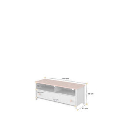 Arte Luna Ln-13 Tv Cabinet H46Cm W120Cm D42Cm - Charming Storage For Young Spaces - thumbnail 3