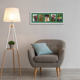 AK Frames 26X8 Silver Modern Multi Photo Frame With Emerald Mount - Holds 5 Apertures (5X) 6X4 Photos - thumbnail 3