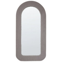 Beliani Wall Mirror Cervon 60 Cm 120 Cm Boucle Taupe