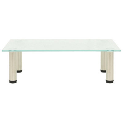 Berkfield Modern Tv Stand Frosted 60X35X17 Cm Tempered Glass - image 1