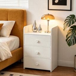 3 Drawer Wooden Bedroom Bedside Cabinet Furniture Storage Nightstand Side Table - thumbnail 3