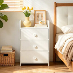 3 Drawer Wooden Bedroom Bedside Cabinet Furniture Storage Nightstand Side Table - thumbnail 1