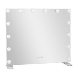 Living And Home White Hollywood Vanity Makeup Mirror Bedroom Dressing Table Mirror With 14 Led Bulbs Dimmable - thumbnail 4