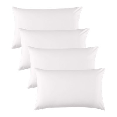 Bedlooms Dyed Pillowcase 2 Pair- Soft Plain Pillow Covers White Envelop Closure - Easy Care Bed Pillowcases 50X75 Cm - image 1