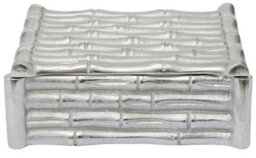 Orsina Hiba Small Silver Finish Bamboo Effect Trinket Box - thumbnail 6