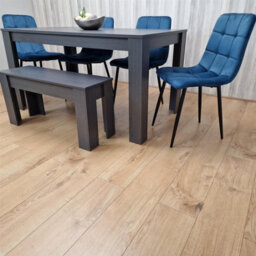 Kosy Koala Modern Dark Grey Dining Table Set With 4 Blue Velvet Chairs And 1 Bench - thumbnail 8