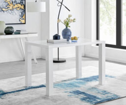 Furniturebox Pivero Rectangular 4 Seater White High Gloss Dining Table For Simple Elegant Minimalist Style Dining Room - thumbnail 1