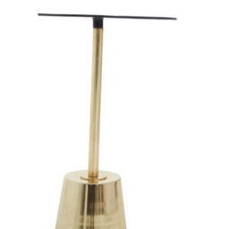 Orsina Avola Black Marble Effect Top Gold Base Side Table - thumbnail 3