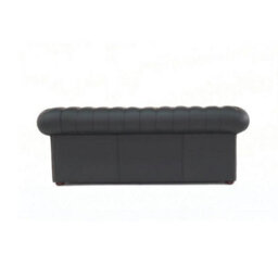 Chesterfield 3 Seater Shelly Black Real Leather Sofa Bespoke In Classic Style - thumbnail 7