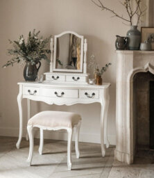 Statement Furniture Juliette Trinket Mirror - White - thumbnail 4