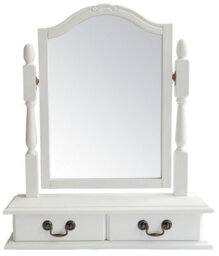Statement Furniture Juliette Trinket Mirror - White - thumbnail 3