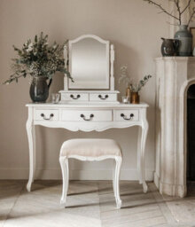 Statement Furniture Juliette Trinket Mirror - White - thumbnail 2