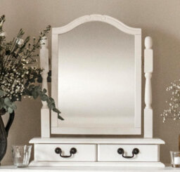 Statement Furniture Juliette Trinket Mirror - White - thumbnail 1