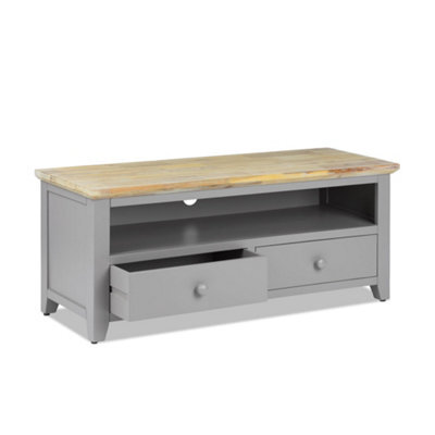 Statement Furniture Florence Dove Grey Tv Stand With 2 Drawers And Shelf - image 1