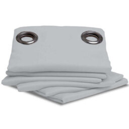Ameha Plain Blackout Curtain Thick Thermal Insulated Ready Made Eyelet Light Grey Curtains 46'' X 54'' Pair With 2X Tie Backs - thumbnail 5