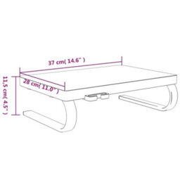 Berkfield Monitor Stand Black 37X28X11.5 Cm - thumbnail 7