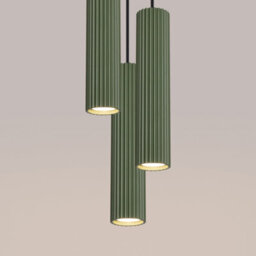 Sollux Lighting Karbon Aluminum Olive Green 3 Lights Minimalist Pendant Ceiling Light - thumbnail 5