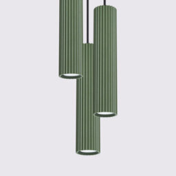 Sollux Lighting Karbon Aluminum Olive Green 3 Lights Minimalist Pendant Ceiling Light - thumbnail 4