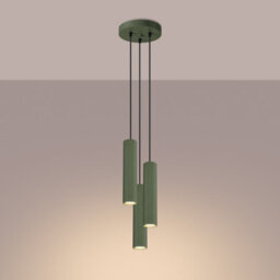 Sollux Lighting Karbon Aluminum Olive Green 3 Lights Minimalist Pendant Ceiling Light - thumbnail 3