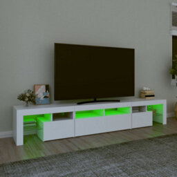 Walplus Tv Cabinet With Led Lights White 230X36.5X40 Cm - thumbnail 4