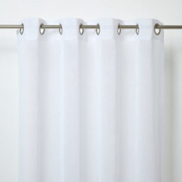 GoodHome Yena White Plain Daylight Eyelet Voile Curtain (W)140Cm (L)260Cm, Single