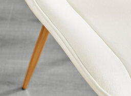 Furniturebox Set Of 2 Dining Chairs - Pesaro Modern Dining Chairs - Cream Velvet Gold Leg Dining Chairs - Kitchen Dining Room Chairs - thumbnail 9