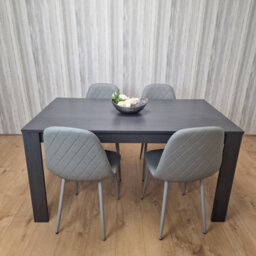 Kosy Koala Dining Table With 4 Chairs Dark Grey Table With 4 Grey Padded Chairs Kitching Dining Set Dining Room Dining Set For 4 - thumbnail 5