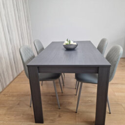 Kosy Koala Dining Table With 4 Chairs Dark Grey Table With 4 Grey Padded Chairs Kitching Dining Set Dining Room Dining Set For 4 - thumbnail 8