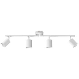 Beliani Four-Light Adjustable Spotlight Ceiling Lamp White Metal Industrial - Matt Finish - thumbnail 5