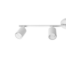 Beliani Four-Light Adjustable Spotlight Ceiling Lamp White Metal Industrial - Matt Finish - thumbnail 2