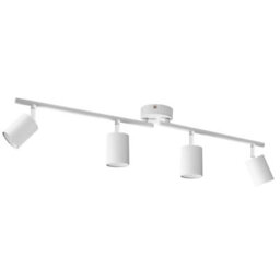 Beliani Four-Light Adjustable Spotlight Ceiling Lamp White Metal Industrial - Matt Finish - thumbnail 7