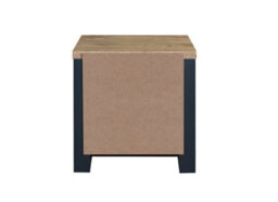 Birlea Highgate 1 Drawer Lamp Table Navy Blue & Oak - thumbnail 5