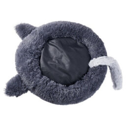 Living And Home Grey Round Plush Pet Dog Cat Calming Bed With Cute Ears 70 Cm - thumbnail 5