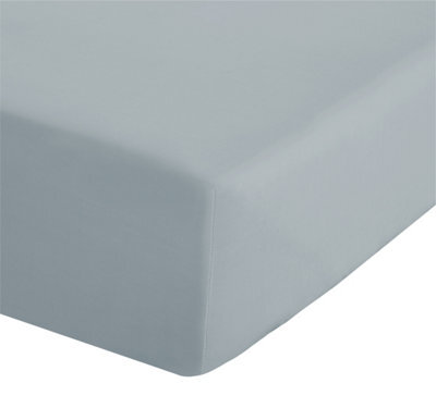 Catherine Lansfield Easy Iron Percale Combed Fitted Sheet 35Cm Depth Duck Egg Blue - image 1
