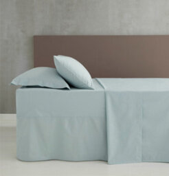 Catherine Lansfield Easy Iron Percale Combed Fitted Sheet 35Cm Depth Duck Egg Blue - thumbnail 2