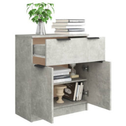 Berkfield Sideboard Concrete Grey 60X30X70 Cm Engineered Wood - thumbnail 4