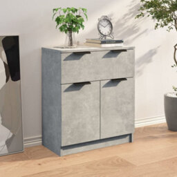 Berkfield Sideboard Concrete Grey 60X30X70 Cm Engineered Wood - thumbnail 3